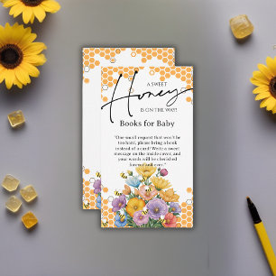 Carte D'accompagnement Floral A Sweet Honey Baby shower d'abeilles