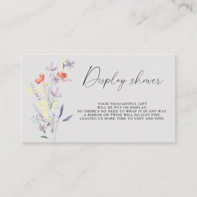 Carte D'accompagnement Floral Boho Display douche (Devant)