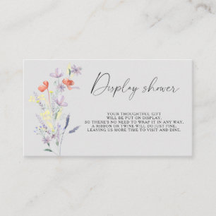 Carte D'accompagnement Floral Boho Display douche