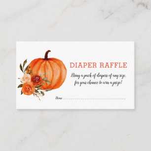 Carte D'accompagnement Floral citrouille Orange Baby shower de carafe d