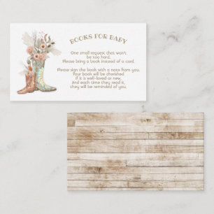 Carte D'accompagnement Floral Cowboy Boots Boots pour bébé