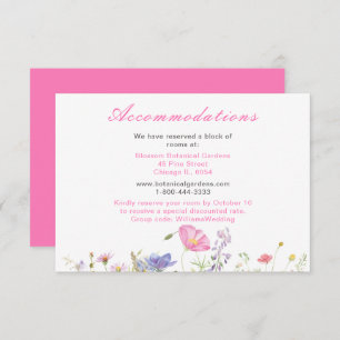 Carte D'accompagnement Floral fleur sauvage Spring