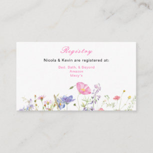 Carte D'accompagnement Floral fleur sauvage Spring