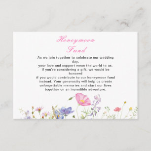 Carte D'accompagnement Floral fleur sauvage Spring