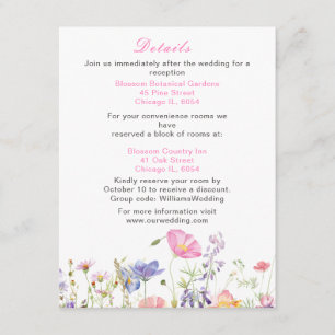 Carte D'accompagnement Floral fleur sauvage Spring