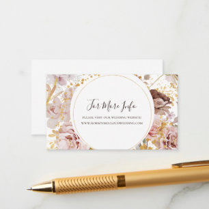 Carte D'accompagnement Floral flush moderne   Site Mariage