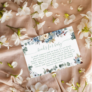 Carte D'accompagnement Floral Winter Teddy Bear Sage Green Livres pour bé