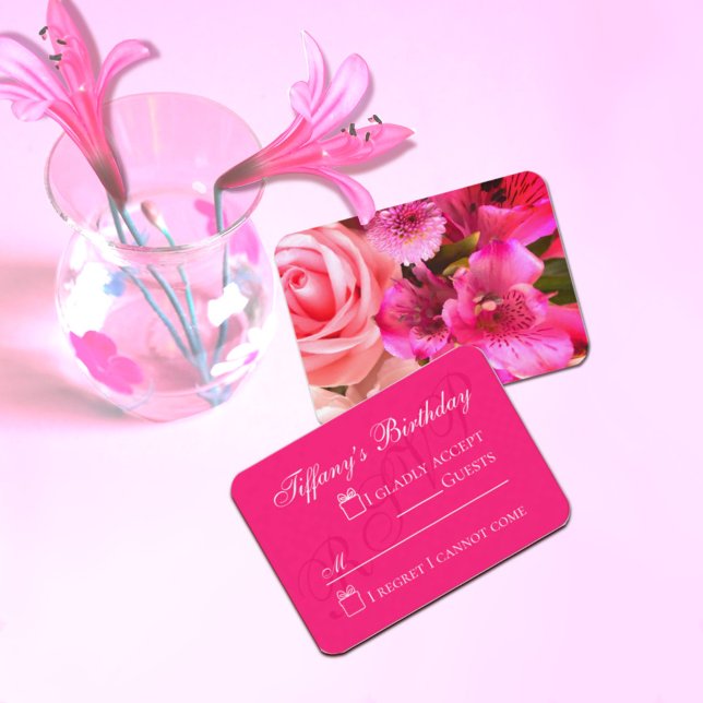 Carte d'accompagnement Florales Fuchsia (Créateur téléchargé)