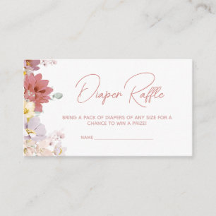 Carte D'accompagnement Florals Baby Bloom Baby shower Déchets Raffle