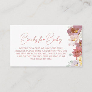 Carte D'accompagnement Florals Baby Bloom Baby showers Livres pour bébé