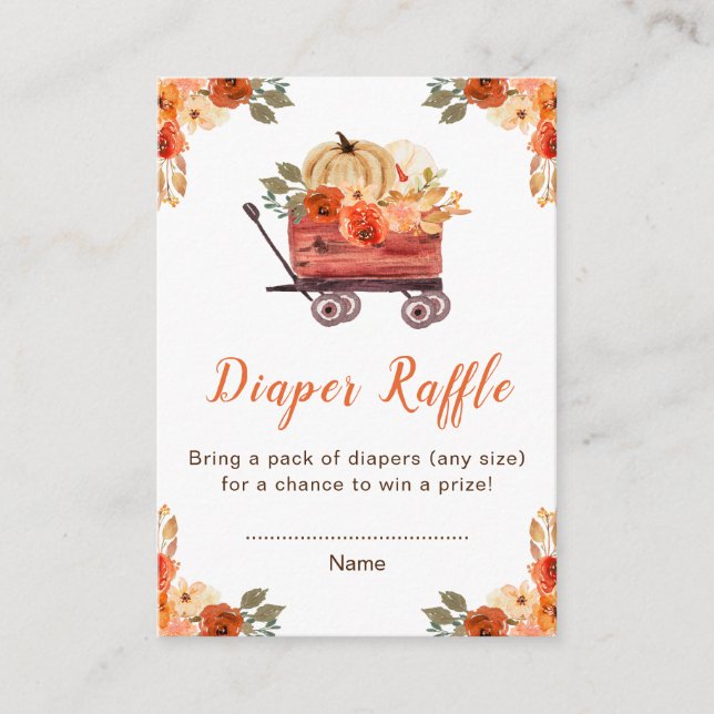 Carte D'accompagnement Flore Citrouille Camion Baby Show Refle de couche (Devant)