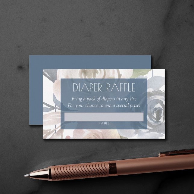 Carte D'accompagnement Flore poussiéreux | Baby shower fumé Raffle de cou (Créateur téléchargé)