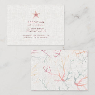 Carte D'accompagnement Florida Coastal Beach Watercolor Mariage de récept