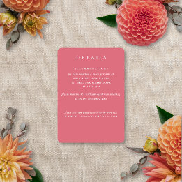 Carte D'accompagnement Flou Floral Élégant Moderne Mariage Été Automne