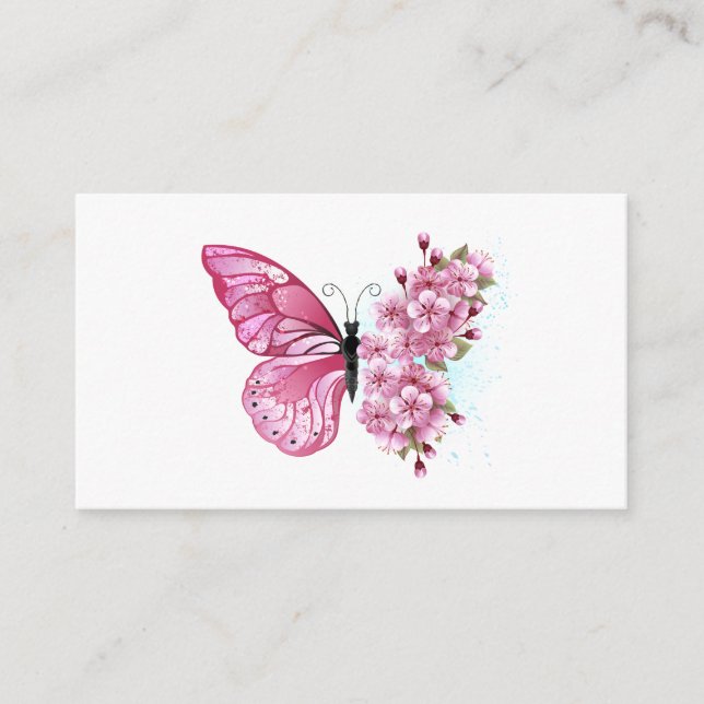 Carte D'accompagnement Flower Butterfly (Devant)