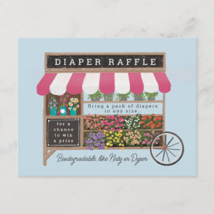 Carte D'accompagnement Flower Cart Marché de l’agriculteur Baby Diaper Ra