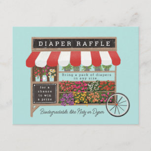 Carte D'accompagnement Flower Cart Marché de l’agriculteur Baby Diaper Ra
