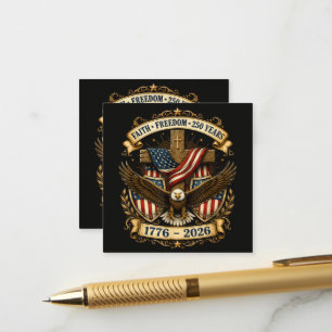 Carte D'accompagnement Foi Liberté 250 Ans 250e Anniversaire