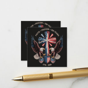 Carte D'accompagnement Foi Liberté 250 Ans 250e Anniversaire États-Unis