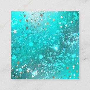 Carte D'accompagnement Fond de papier d'aluminium turquoise menthe