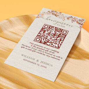 Carte D'accompagnement Fonds Bohème Lune de Miel Avec Code QR