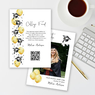 Carte D'accompagnement Fonds de graduation universitaire photo