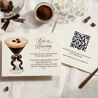 Carte D'accompagnement Fonds de lune de miel Espresso Martini L'amour est