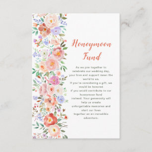 Carte D'accompagnement Fonds de lune de miel Mariage pour les fleurs flor