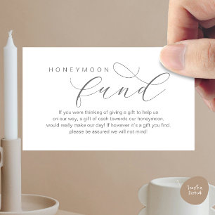 Carte D'accompagnement Fonds de lune de miel mariage, Souhait, minimalist