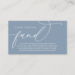Carte D'accompagnement Fonds mariage Lune de Miel, Cadeaux en Espèces bie
