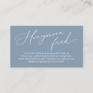 Carte D'accompagnement Fonds mariage Lune de Miel, Cadeaux en Espèces bie