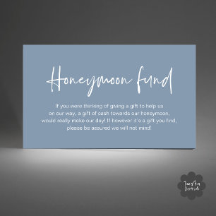 Carte D'accompagnement Fonds pour lune de miel mariage, Cadeaux de mariag