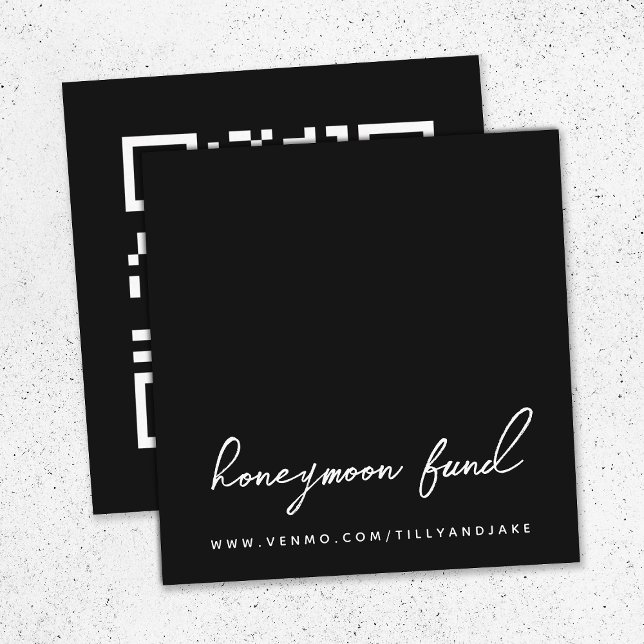 Carte D'accompagnement Fonds pour lune de miel | Registre Mariage de code (Créateur téléchargé)