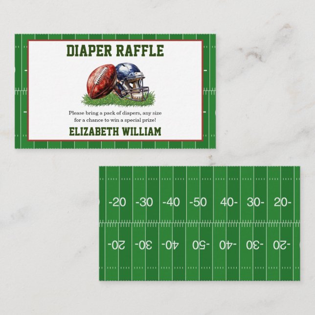 Carte D'accompagnement Football Baby Shower | A Little All Star Is On His (Devant / Derrière)