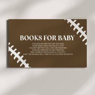 Carte D'accompagnement Football Blanc Baby shower Brown Livres Pour Bébé