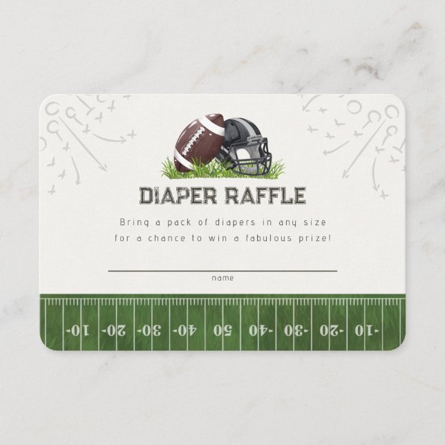 Carte D'accompagnement Football Little All Star Diaper Raffle Baby Insert (Devant)