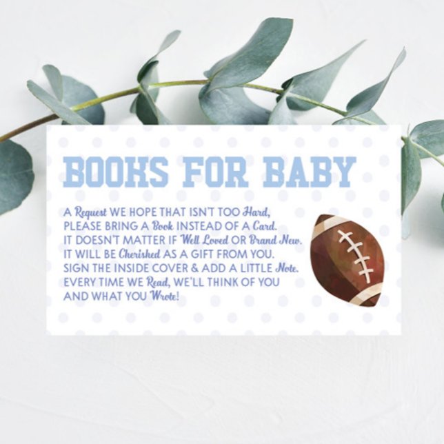 Carte D'accompagnement Football Sports Baby showers Livres Pour Baby Card (Créateur téléchargé)