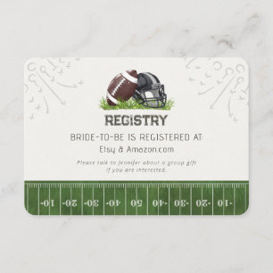 Carte D'accompagnement Football Tailgate & Celebrate Bridal Registry