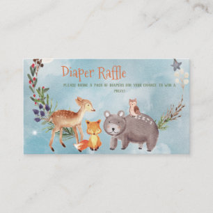 Carte D'accompagnement Forest Friends Hiver Baby shower Déchets Raffle