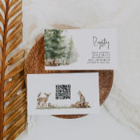 Forest Woodland Animals Baby Registry Code QR