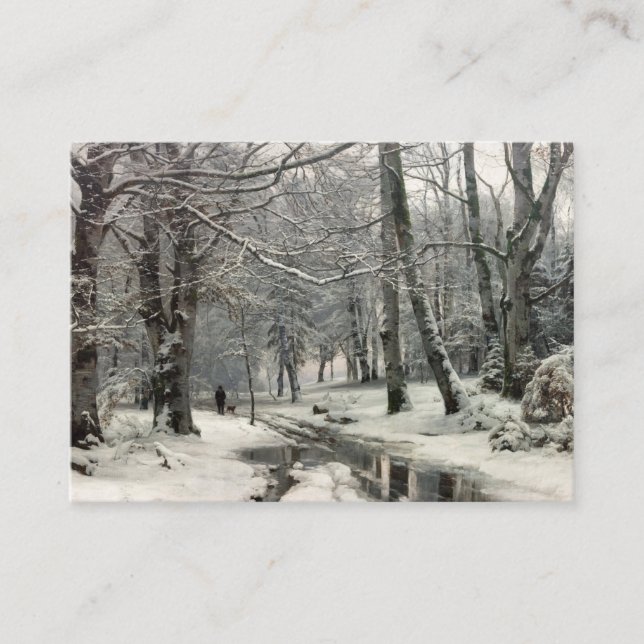 Carte D'accompagnement Forêt de hêtres, hiver par Anders Andersen-Lundby (Devant)
