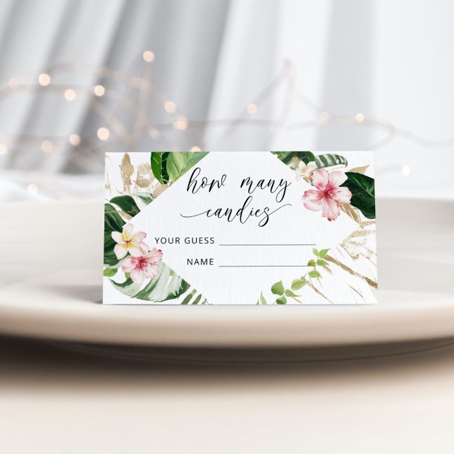 Carte D'accompagnement Forêt tropicale combien de bonbons dans le bocal (Créateur téléchargé)