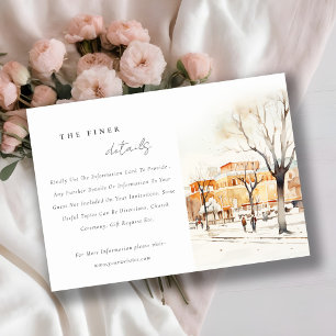 Carte D'accompagnement Forgo North Dakota City Scape Mariage Détail