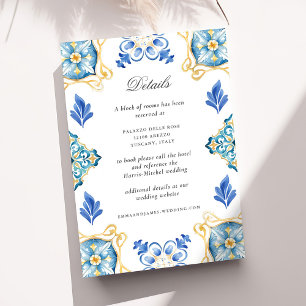 Carte D'accompagnement Forme Elegant Aquarelle Italien Détails Mariage