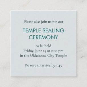 Carte D'accompagnement Formes rétro Brown et Turquoises Temple Scellage I