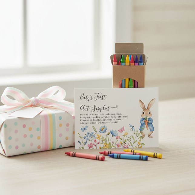 Carte D'accompagnement Fournitures d'art pour bébé Lapin de conte de fées (Créateur téléchargé)