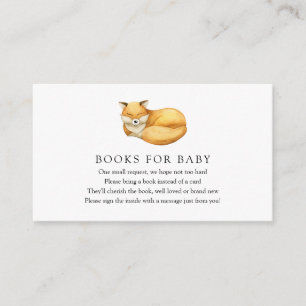 Carte D'accompagnement Fox Books for Baby insert card