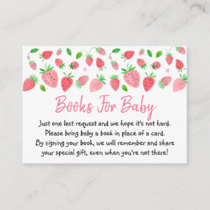 Carte D'accompagnement Fraise Berry Sweet Baby shower Demande de réservat