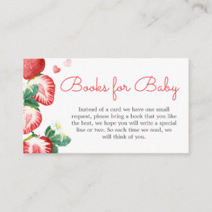 Carte D'accompagnement Fraise Berry Sweet Baby shower Livres pour bébé