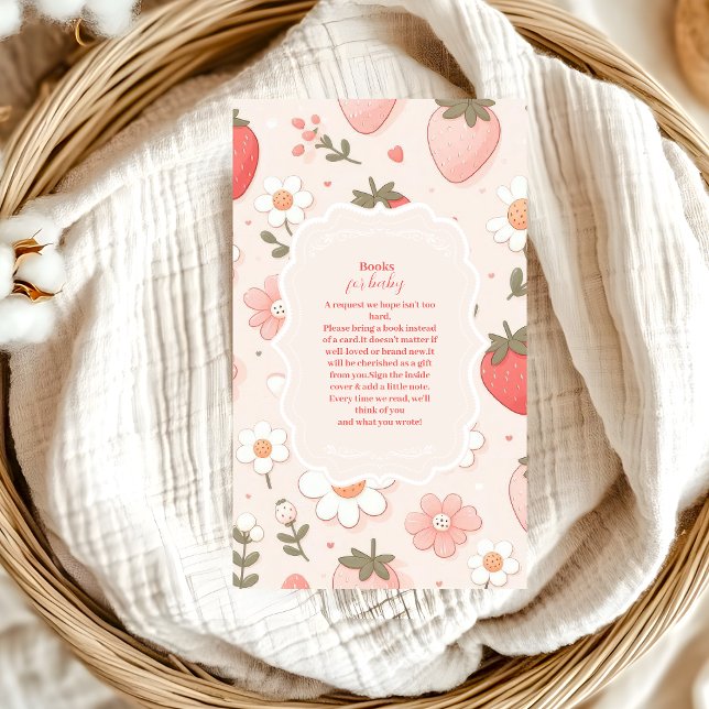 Carte D'accompagnement Fraise Berry Sweet Baby shower Livres pour bébé (Créateur téléchargé)